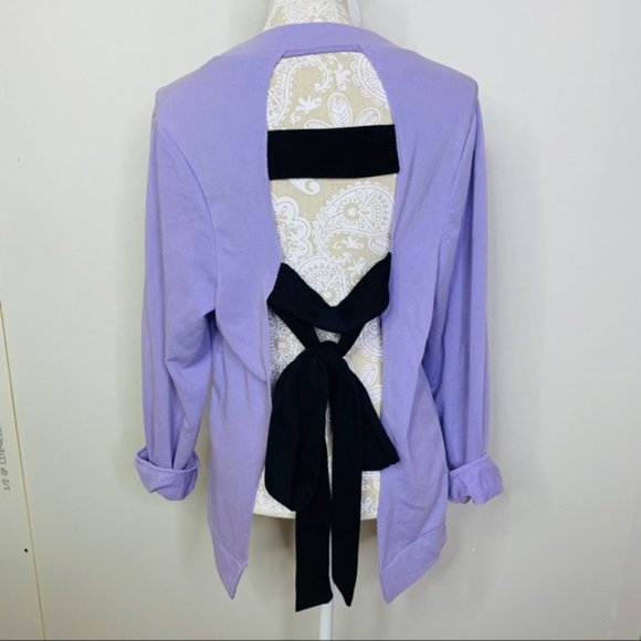 Zara Open Back Sweater Sz MEDIUM Lavender 1431 - Picture 6 of 8